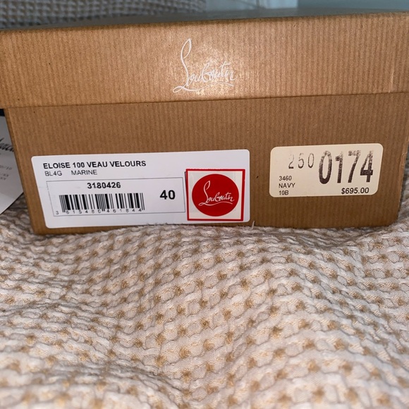 Christian Louboutins 100mm pumps blue suede - Picture 10 of 10